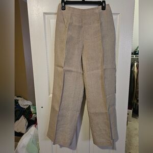TSE Cashmere Tan Linen Pants sz 8